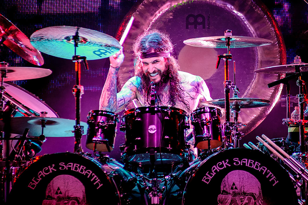 August 14, 2013: Black Sabbath drummer Tommy Clufetos performs during the 13 tour at Air Canada Centre in Toronto, ON, Canada.