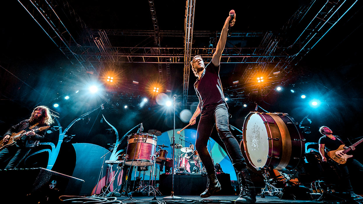 July 29, 2013: Members of the Imagine Dragons perform during the 2013 Night Visions Tour at TD Echo Beach in Toronto, ON, Canada.