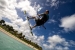 December 28 2013: A Canadian kite surfer practices aerial skills in Santa Lucia, Camaguey, Cuba.