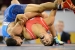 July 17, 2015: Angel Escobedo of the United States tries to pin Pablo Benitez of Peru during the Men's Freestyle 57 kg Semifinals at Hershey Centre in Mississauga, Ontario, Canada.